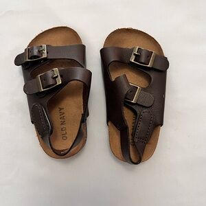 Old Navy Dark Brown Buckle Sandals
